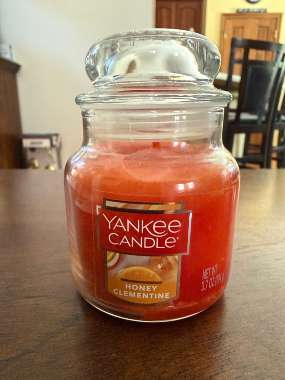 NEW Yankee Candle Honey Clementine Jar Candle - Orange Glass